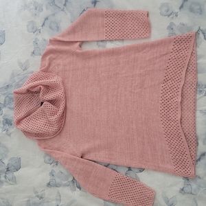 Pink Turtle Neck Sweater in size L.